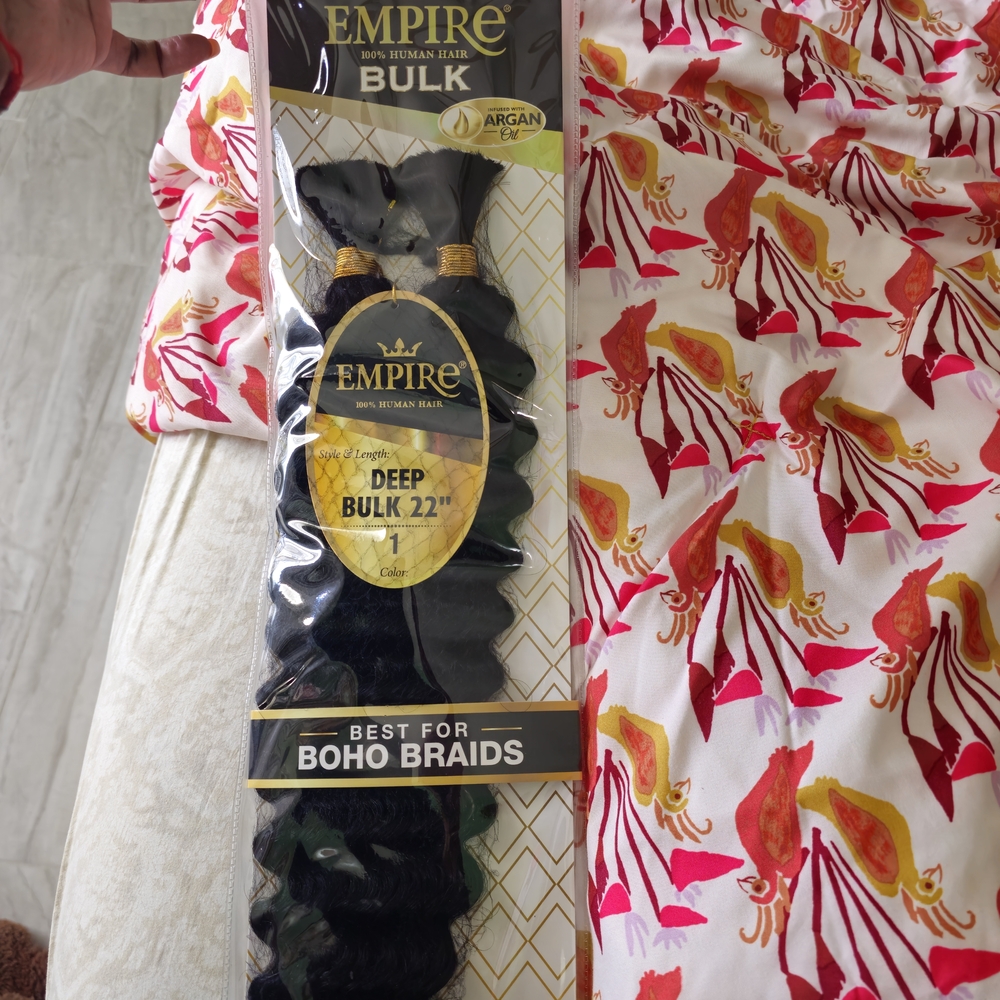 Empire Deep Bulk 22" Braiding Hair - Black
